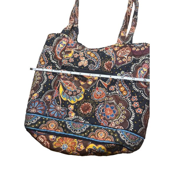 Vera Bradley Kensington Brown Shoulder Bag Ladies Purse Retired Womens Tote - Picture 4 of 13